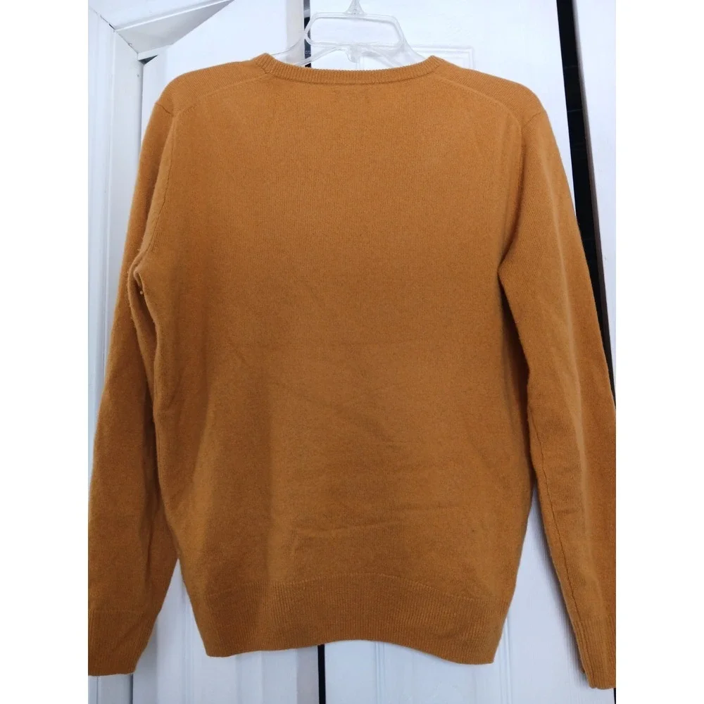 J.‎ Crew Cashmere Crewneck Pullover Sweater Rich Gold Yellow Small Quiet Luxury